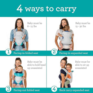 Infantino Flip 4 - in - 1 Light & Airy Convertible Carrier Dark Grey - 300126