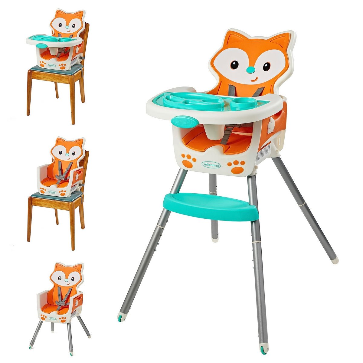 Infantino Grow - With - Me 4 - in - 1 Convertible Hight Chair Fox - 203008