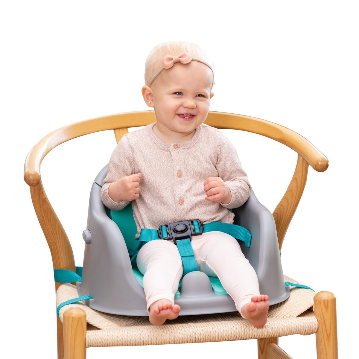 Infantino Music & Lights 3 - In - 1 Discovery Seat & Booster Teal & Grey - 303038