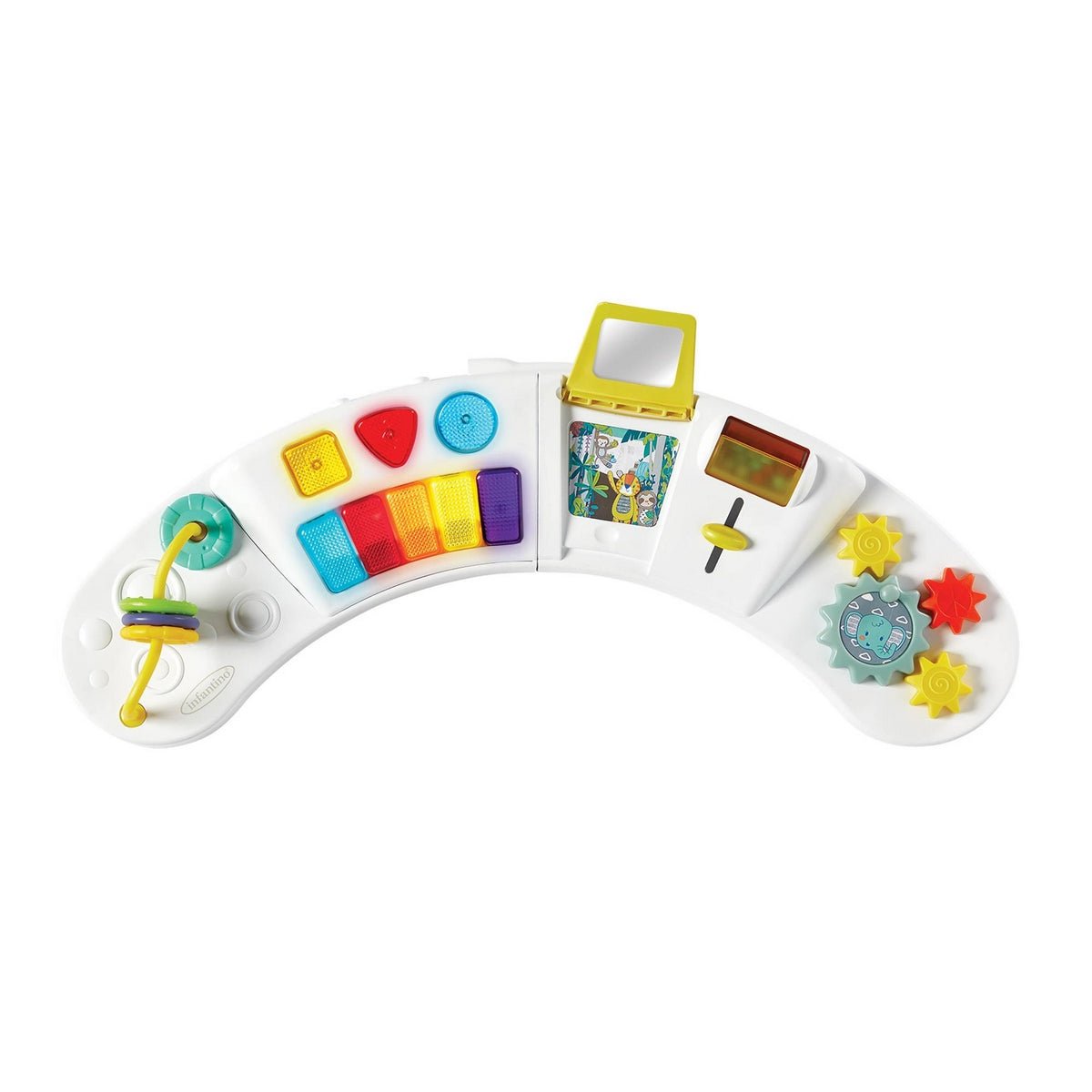 Infantino Music & Lights 3 - In - 1 Discovery Seat & Booster Teal & Grey - 303038