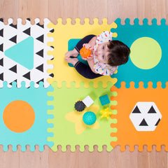 Infantino Soft Foam Puzzle Mat Baby Mat Tummy Time Floor Play | The Mom Store - Baby Playmat