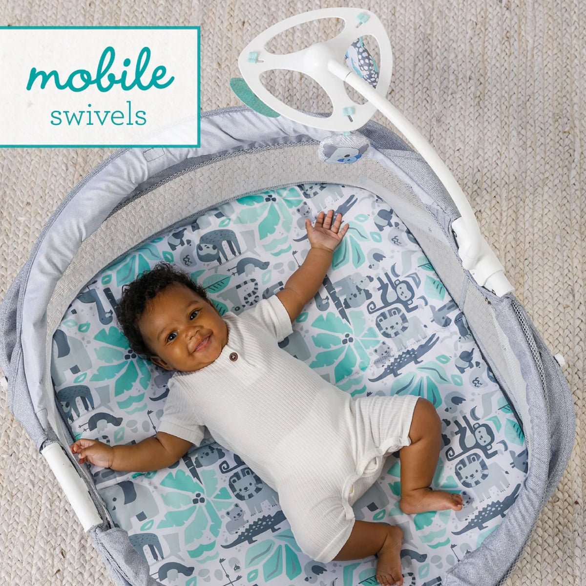 Infantino Sweet Dreams Fold & Go Bassinet Grey - 202029