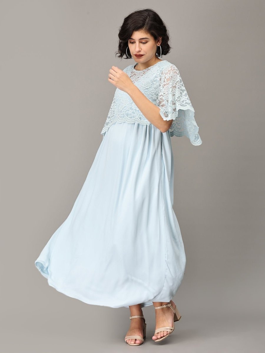 Infinity & Blue-Yond Maternity and Nursing Gown - DRS-LTBLCP-S