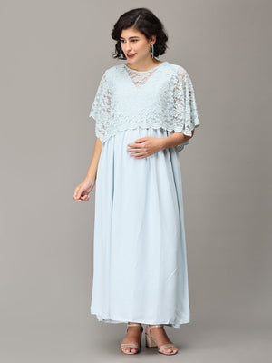 Infinity & Blue-Yond Maternity and Nursing Gown - DRS-LTBLCP-S