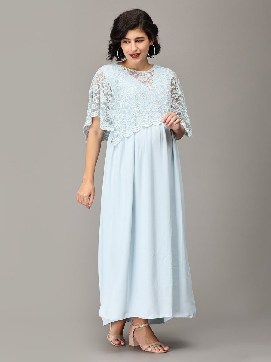 Infinity & Blue-Yond Maternity and Nursing Gown - DRS-LTBLCP-S