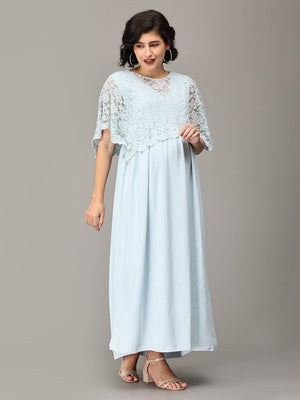 Infinity & Blue-Yond Maternity and Nursing Gown - DRS-LTBLCP-S