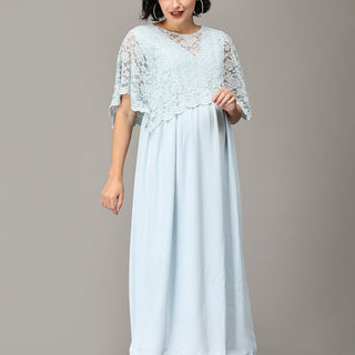 Infinity & Blue-Yond Maternity and Nursing Gown - DRS-LTBLCP-S