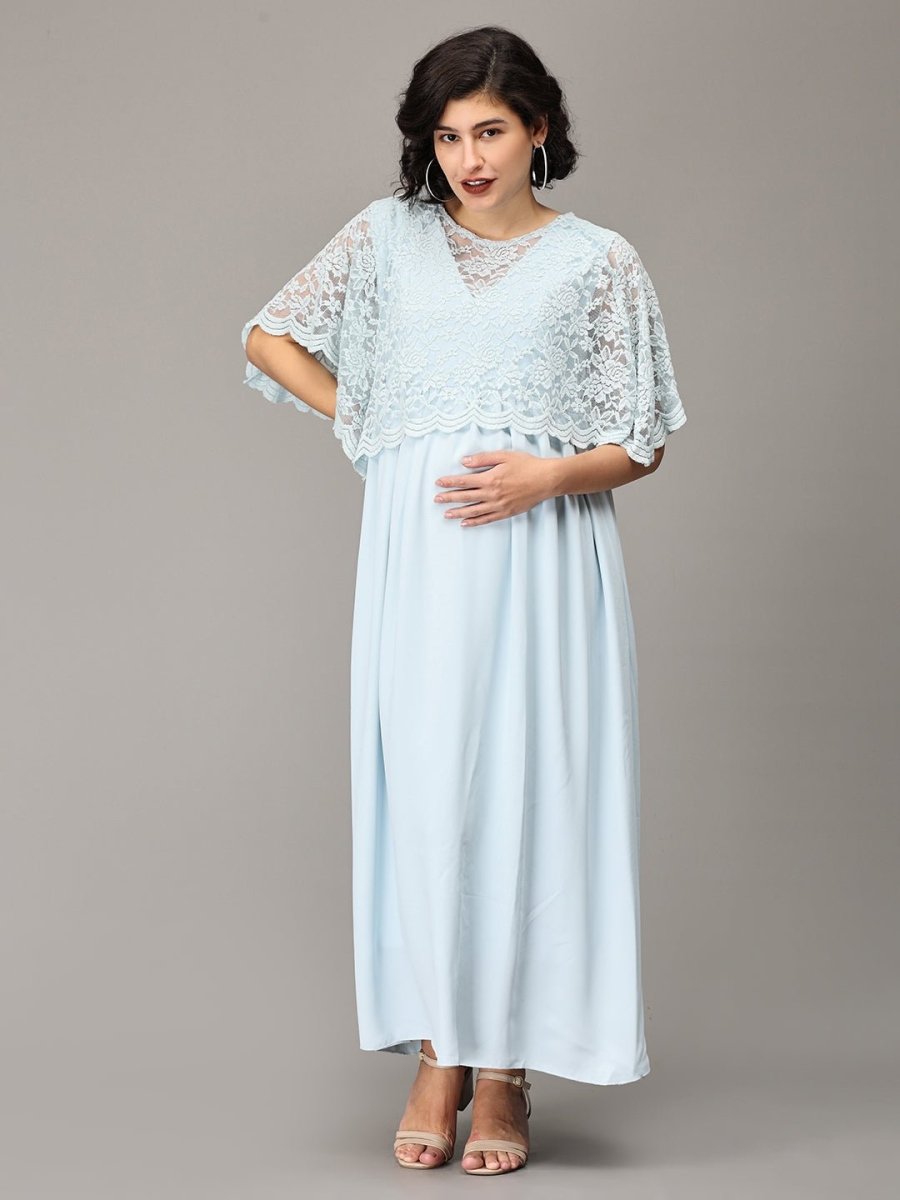 Infinity & Blue-Yond Maternity and Nursing Gown - DRS-LTBLCP-S