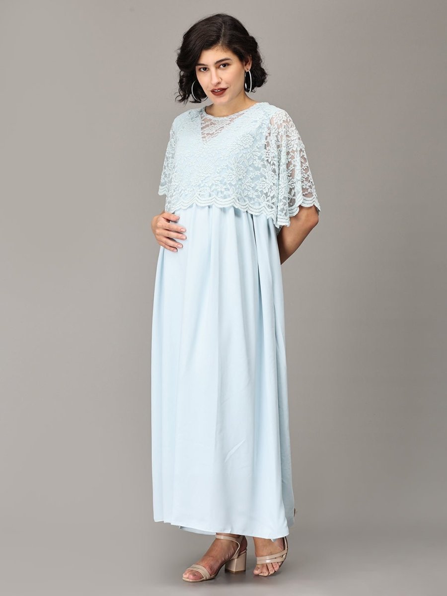 Infinity & Blue-Yond Maternity and Nursing Gown - DRS-LTBLCP-S