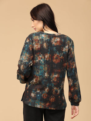Ink - redible Waves Maternity and Nursing Sweatshirt - MNSWT - SD - IRDW - S