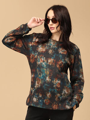 Ink - redible Waves Maternity and Nursing Sweatshirt - MNSWT - SD - IRDW - S