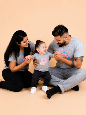 Insta Parents Matching Family Twinning T Shirt - Combo Of 3 - Twinning Combo