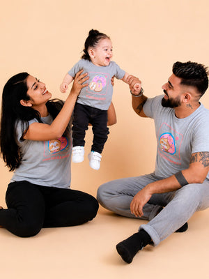 Insta Parents Matching Family Twinning T Shirt - Combo Of 3 - Twinning Combo