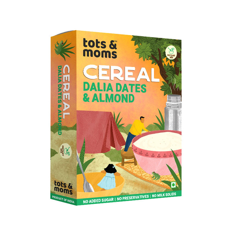 Tots & Moms Iron & Protein Rich Instant Dalia Dates & Almonds Baby Cereal