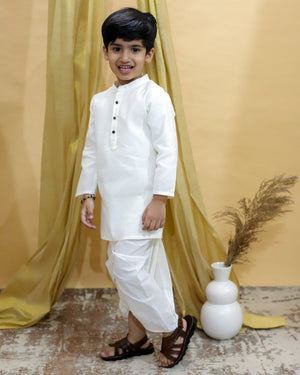 Ivory Elegance Dhoti Kurta Boys Set - KES-BK-IVED-6-12