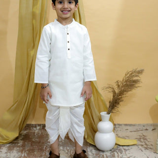 Ivory Elegance Dhoti Kurta Boys Set - KES-BK-IVED-6-12