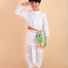 Ivory Elegance Dhoti Kurta Boys Set with Tiranga Dupatta - 0 - 6 Months Boys Ethnic Set