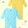 Jabla Infant Romper Combo Of 2: Cloudy Celios- The Sun Crown