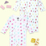 Jabla Infant Romper Combo Of 2: Pink Drops-Roses