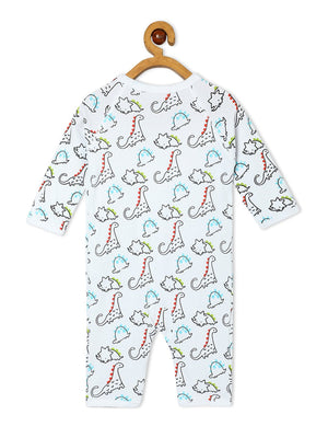Jabla Infant Romper Combo Of 3: Dinos On The Round- Foxier Than The Fox-Jungle Elephant