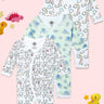 Jabla Infant Romper Combo Of 3: Dinos On The Round- Foxier Than The Fox-Jungle Elephant
