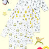 Jabla Style Infant Romper Combo of 3-Play with Penguin-Sleepless Owl-Cute like a Chicken