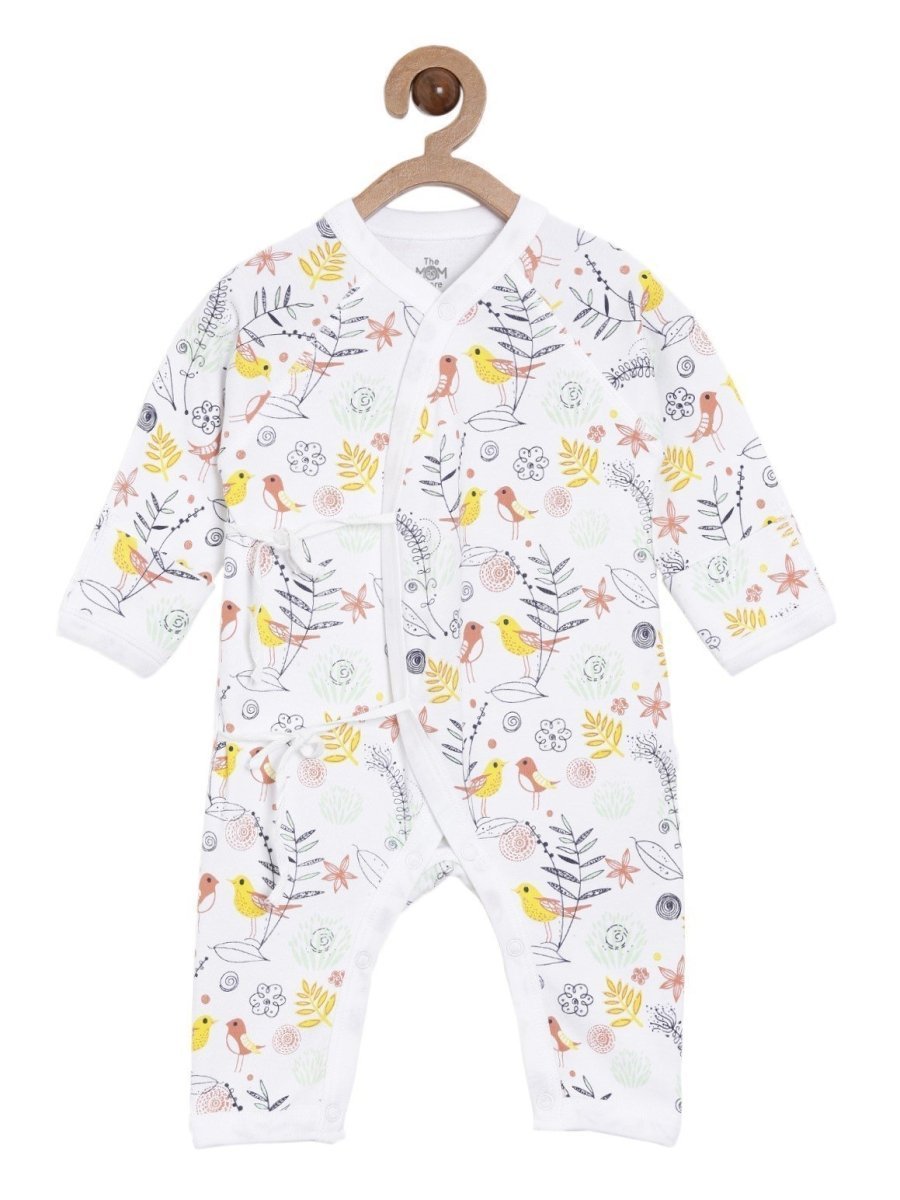 Jabla Style Infant Romper Combo of 3-Puppy-Sparrow-Bear in the Garden - ROM-PYSPBG-PM