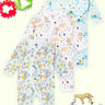Jabla Infant Romper Combo Of 3 - Puppy - Sparrow - Bear in the Garden - ROM - PYSPBG - PM
