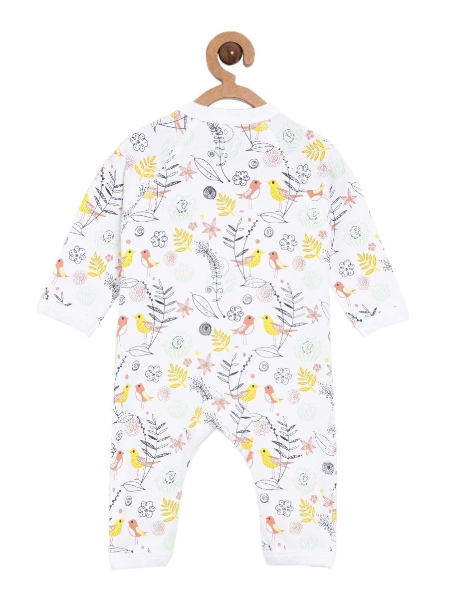 Jabla Style Infant Romper Combo of 3-Puppy-Sparrow-Bear in the Garden - ROM-PYSPBG-PM