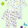 Jabla Style Infant Romper Combo of 2-Fishy Fish-Submarine Ride