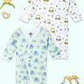 Jabla Style Infant Romper Combo of 2-Jungle Elephant-Sleepless Owl