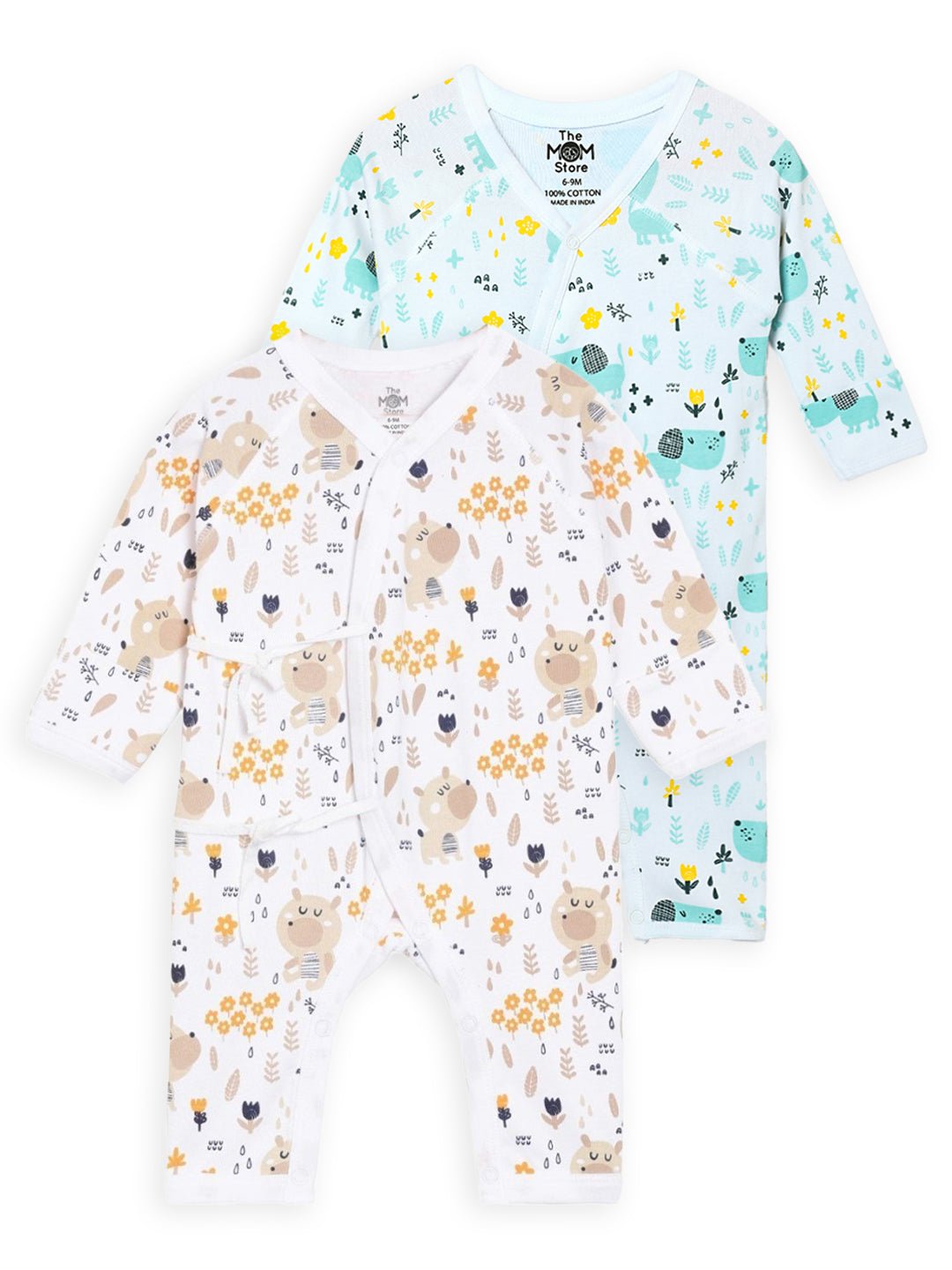 Jabla Style Infant Romper Combo of 2 - Puppy in the Garden - Bear in the Garden - ROM - PGBG - PM
