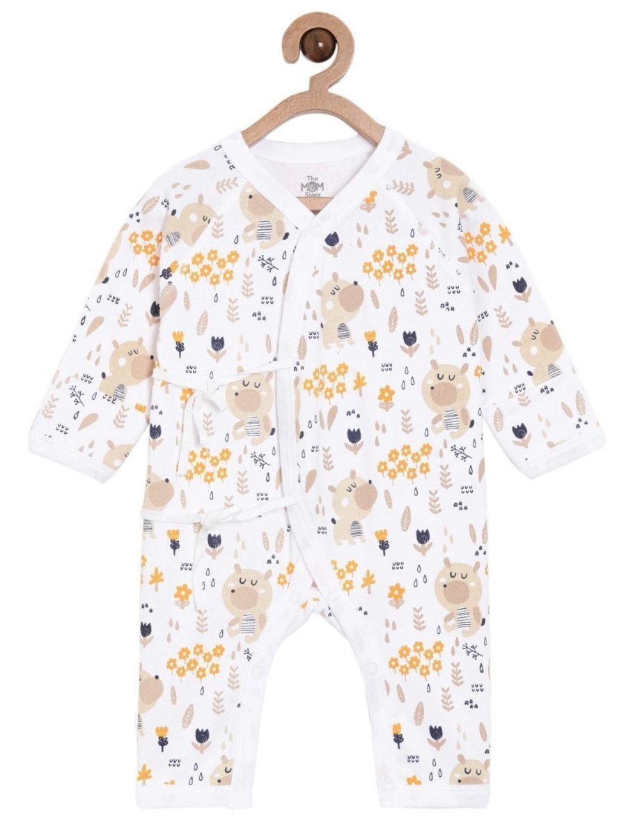 Jabla Style Infant Romper Combo of 3-Puppy-Sparrow-Bear in the Garden - ROM-PYSPBG-PM