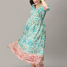 Jalaja Muslin Maternity And Nursing Maxi Dress - MEW-SK-BLMS-S