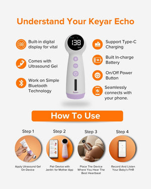 Janitri Keyar Echo Fetal Doppler | The Mom Store - Baby Monitor