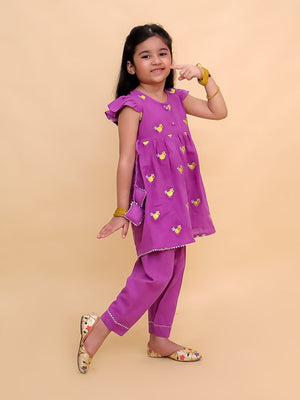 Jhilmil Girls Embroidered Kurta Set - KES - BK - JHMIG - 0 - 6