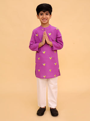 Jhilmil Girls Kurta Pajama Set with Tweet Dreams Boys Kurta Pajama Set- Ethnic Combo - Twinning Combo