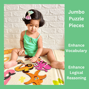 JoGenii First Puzzles Marine Animals Jumbo Wooden Puzzles - Set of 5 puzzles - JK004