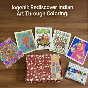 JoGenii Indian Art Forms Poster Coloring Kit - Art & Craft