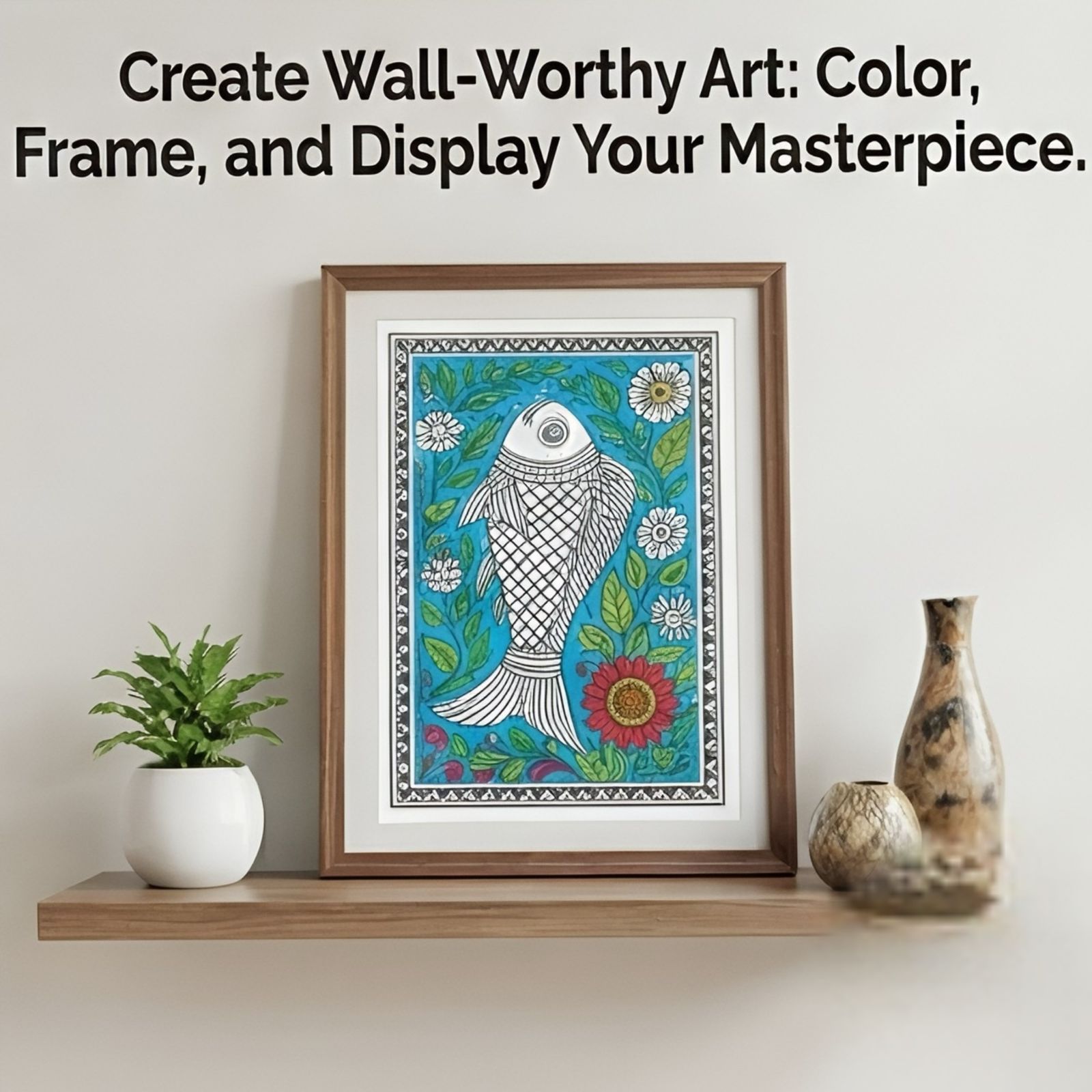 JoGenii Indian Art Forms Poster Coloring Kit - Art & Craft