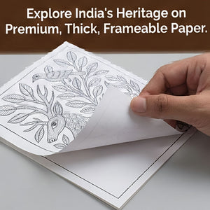 JoGenii Indian Art Forms Poster Coloring Kit - Art & Craft