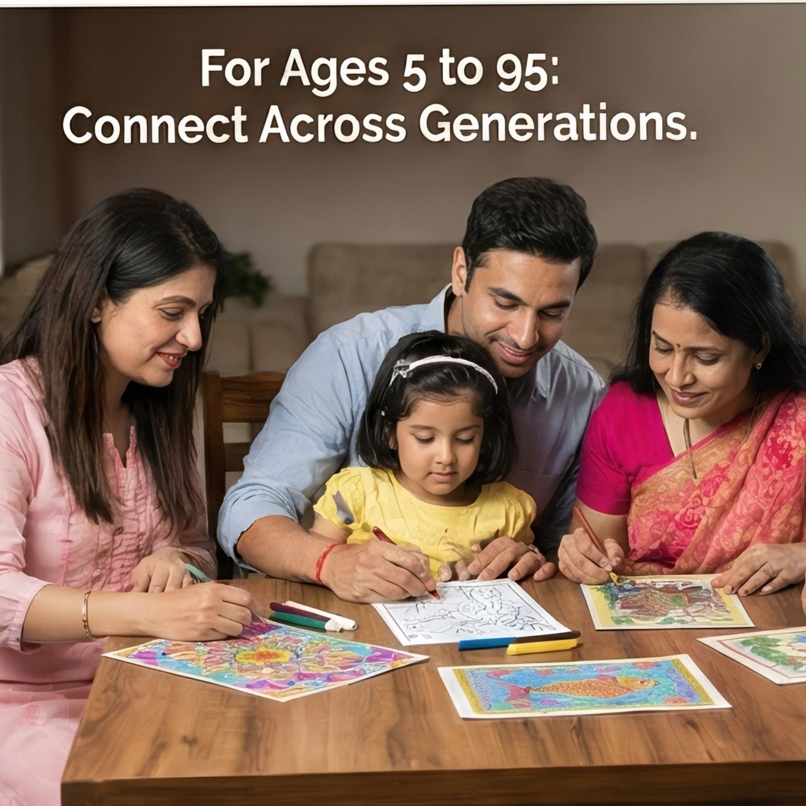 JoGenii Indian Art Forms Poster Coloring Kit - Art & Craft