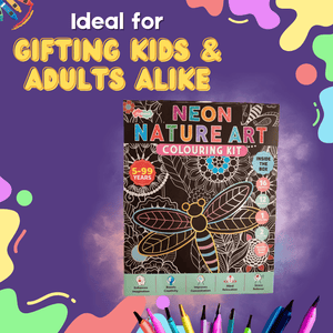 JoGenii Neon Nature Art Colouring Kit - Unique Gift for kids and adults - JK14