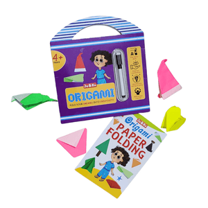 JoGenii Origami Kit - 100 sheets + Instruction booklet + Marker | Travel friendly - JK007