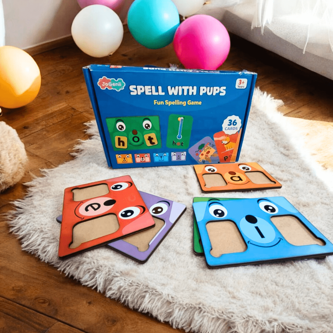 JoGenii Spell with Pups - Fun way to learn 3 letter CVC words Phonics - JK002