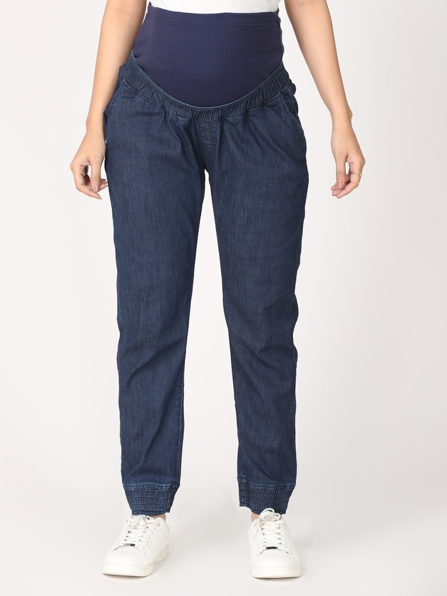 Jogger Style Maternity Denims with Belly Support - MDD-JGSTY-S