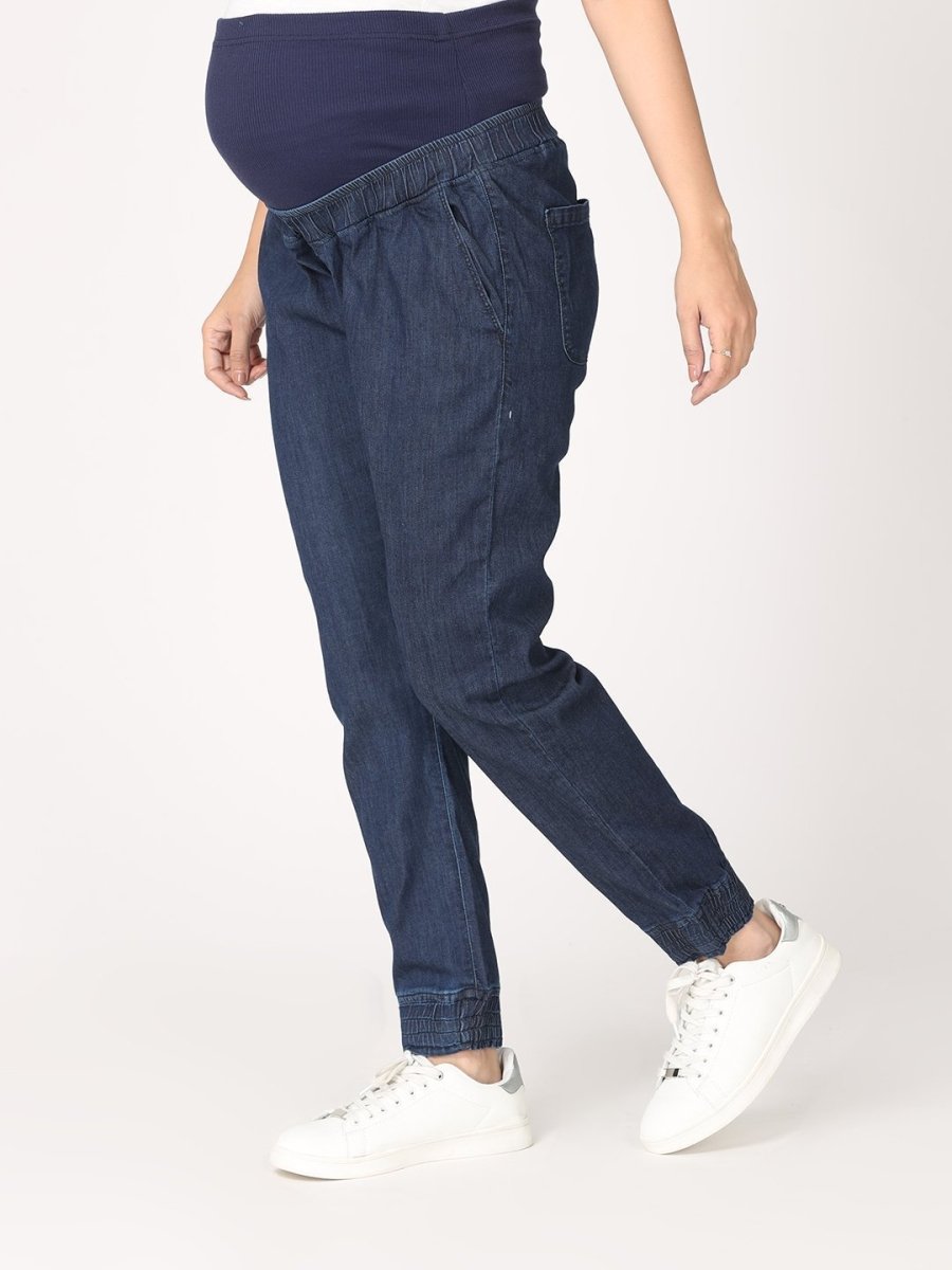 Jogger Style Maternity Denims with Belly Support - MDD-JGSTY-S