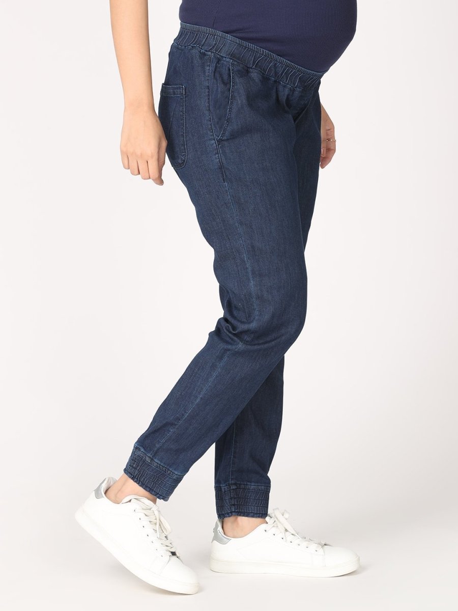 Jogger Style Maternity Denims with Belly Support - MDD-JGSTY-S