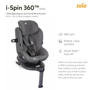 Joie Baby Car Seat I - Spin 360 Shell Grey Birth+ to 18 Kg - C1801KACYC000