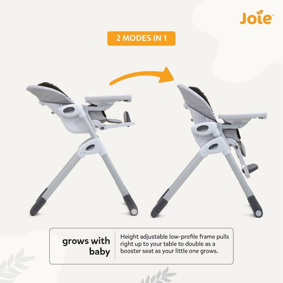 Joie High Chair Mimzy 2 In 1 Logan - H1013CALGN000
